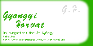 gyongyi horvat business card
