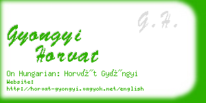 gyongyi horvat business card